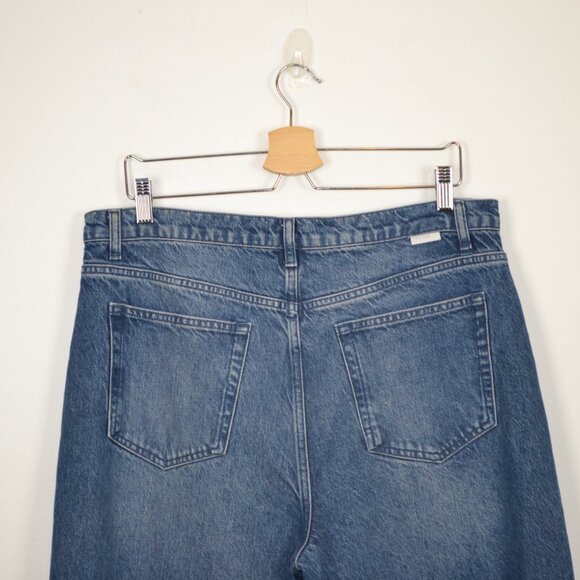 Boyish The Charley Anthropologie High Rise Button Fly Womens 32 Raw Hem Wide Leg - Picture 5 of 10